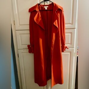 H&M Vibrant Orange Trench Coat